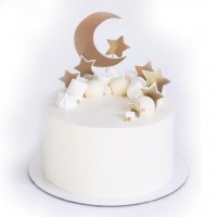 White Crescent Cake